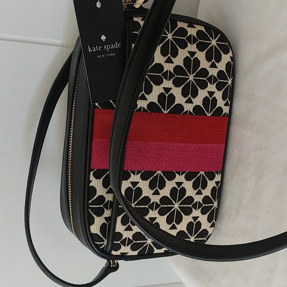 Kate Spade Flower Jacquard Stripe Crossbody Bag - Picture 6 of 17